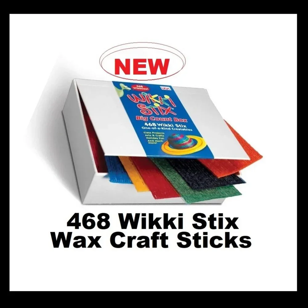 NEW 468 Wikki Stix in 13 Colors Arts and Crafts Supplies Kit Wax Beeswax School